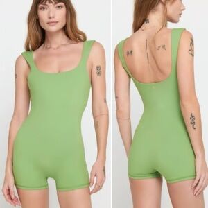 Spiritual Gangster Salem Short Romper Cactus Light Green Bodysuit Medium NWT